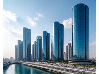 Modern Sharjah business district skyline